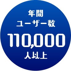 年間ユーザー数50,000人以上